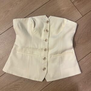 Nasty Gal strapless button down vest